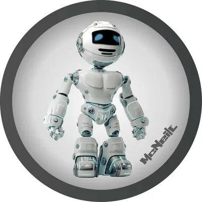 Produktbild von McNeill Schulranzen-Zubehör McAddy Roboter Hellblau silberfarben