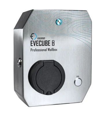 Zdjęcie produktu dla Stacja ładowania EVECUBE B+ AC 22kW do samochodów elektrycznych i PHEV (offline + wyświetlacz + nadmiar FVE + RFID)