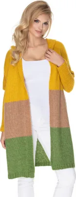 Immagine prodotto di PeeKaBoo Cardigan donna con cappuccio Nagykallo verde senape universale