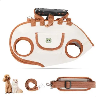 Produktbild von Unyqoos® Komfortable, verstellbare Tragetasche für Hunde & Katzen bis 10 kg – atmungsaktive, weiche Polsterung, verstellbare Schultergurte, faltbar, maschinenwaschbar