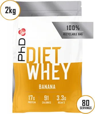 Produktbild von PhD Diet Whey (2000g) Banana - Eiweiße - Protein-Mischung