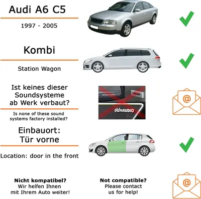 Produktbild von Lautsprecher Boxen Einbaupaket vorne Ground Zero GZRF 6.5SQX passend für Audi A6 + Avant/Kombi | 2x Tief-Mitteltöner mit integriertem Hochtöner 140W MAX
