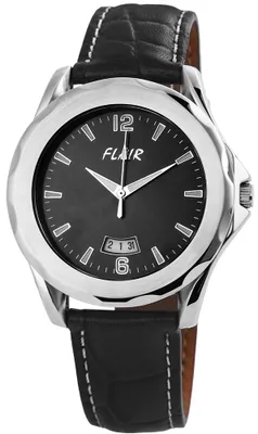Produktbild von Flair Herrenuhr mit Echtlederarmband