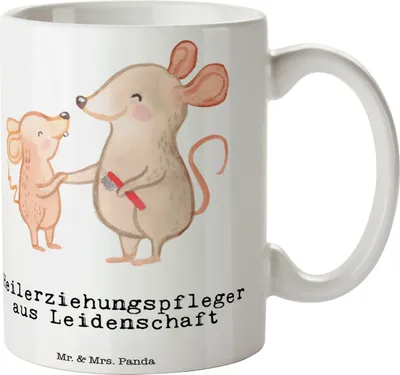 Produktbild von Mr. & Mrs. Panda Tasse Heilerziehungspfleger Leidenschaft - Weiß - Geschenk, Teetasse, Kaffeetasse, Witzig, Trinkbecher, Becher, Ausbildung, Spruch, Keramiktasse