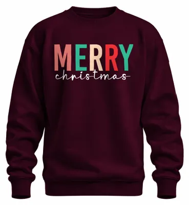 Productafbeelding van Kerstspreuk - Kerst, kerstcadeau, kersttrui, uni, bordeauxrood, maat 3XL