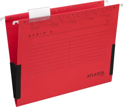 Produktbild von Hängetasche Serie E A4 240g/qm mit Gewebefröschen rot Packung mit 25 Stück