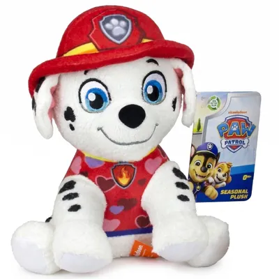 Productafbeelding van PAW Patrol Marshall knuffel, pluche, 18 cm, zacht, officieel gelicenseerd product, AI-gegenereerde afbeelding