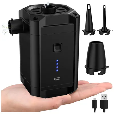 Produktbild von Trizand Akkumulatorowa Pompka 2in1 USB-C Kompaktowa 3 Końcówki