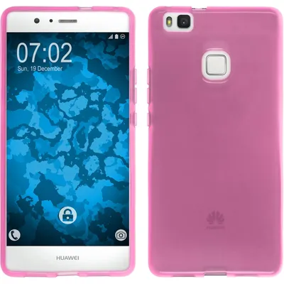 Produktbild von PhoneNatic Case kompatibel mit Huawei P9 Lite - rosa Silikon Hülle transparent + 2 Schutzfolien