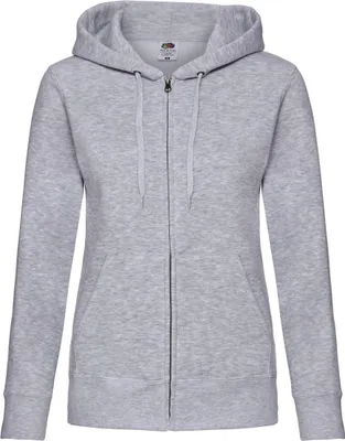 Produktbild von Fruit of the Loom - "Premium" Sweatjacke mit Kapuze für Damen FK2294 (XXL) (Grau meliert)