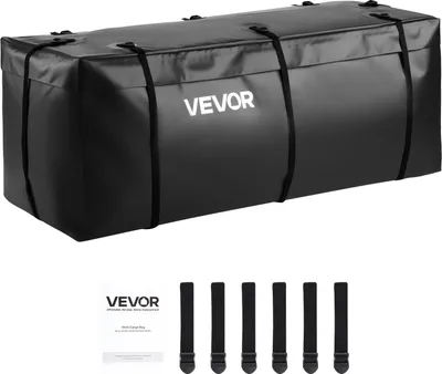 Produktbild von VEVOR Gepäckträgertasche für Anhängerkupplung aus wasserdichtes 840D-PVC (0,566 m³), Gepäcktasche zur Aufbewahrung auf der Ladefläche von Lkws mit verstärkten Gurten für PKW SUVs Vans Schwarz