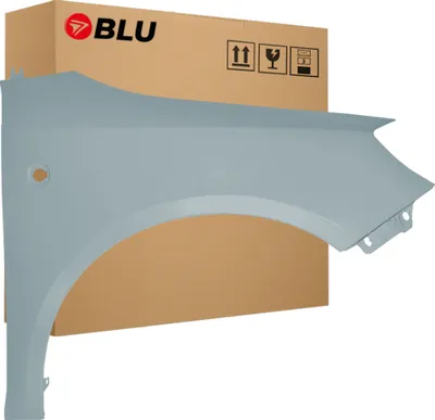 Zdjęcie produktu dla BLU Błotnik pasujący do Skoda Fabia II (5J) | Roomster 9154 Prawy Srebrny Satin Grau Metallisch | 2007-2015 | Przedni Przód | Lakierowany | Gotowy do montażu  | Stal