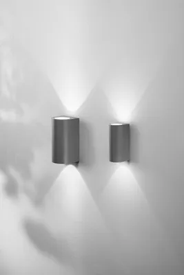 Produktbild von Außenlampe Aluminium Glas LED IP65 H: 20 cm Up Down Dunkelgrau 3000 K 1416 lm Gartenbeleuchtung
