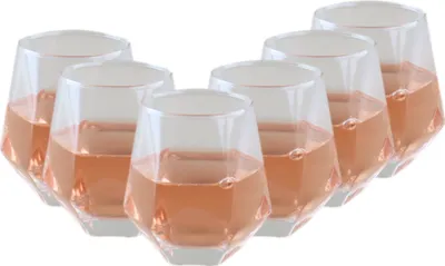 Produktbild von OTIX Wassergläser Set von 6 Stück 300 ml Diamantform Transparentes Glas