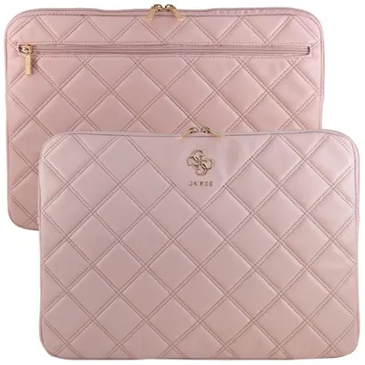 Produktbild von Guess Gesteppte 4G Laptoptasche 14" - Rosa