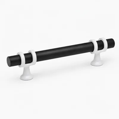Produktbild von Möbelgriff Küchengriffe Schrankgriff Bügelgriff Schubladengriffe 628 Weiß - Schwarz 96 mm