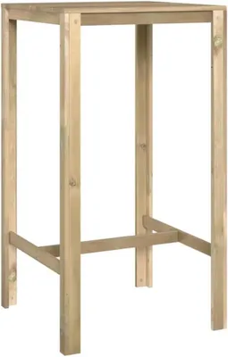 Produktbild von Hoher Bartisch für den Außenbereich aus imprägniertem Kiefernholz, 60 x 60 x 110 cm