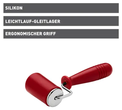 Image de KAISER Rouleau à pâtisserie Flex Red 6,5cm Ø4,5cm rouge