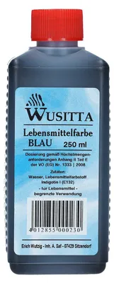 Produktbild von Wusitta Lebensmittelfarbe Blau 250ml, KI-generiertes Bild