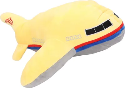 Image de Peluche avion rembourrée, adorable coussin avion doux et confortable pour enfants, idéal pour décorer le canapé à la maison, jaune