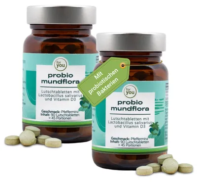 Produktbild von for you probio mundflora - Lutschtabletten Doppelpack