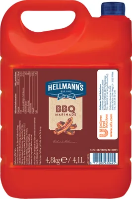 Produktbild von Hellmanns BBQ Marinade rauchig wuerzig zum Marinieren 4800g