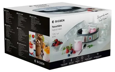 Joghurtbereiter mit 7 Gläsern à 180 ml, BPA-frei, leise