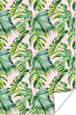 Produktbild von MuchoWow® Poster Blumen - Tropisch - Blätter 120x180 cm - Kunstposter