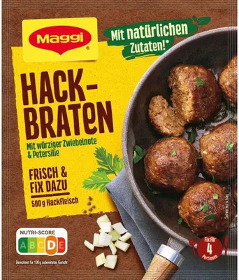 Produktbild von Maggi Fix für Hackbraten mit würziger Zwiebelnote und Petersilie 70g