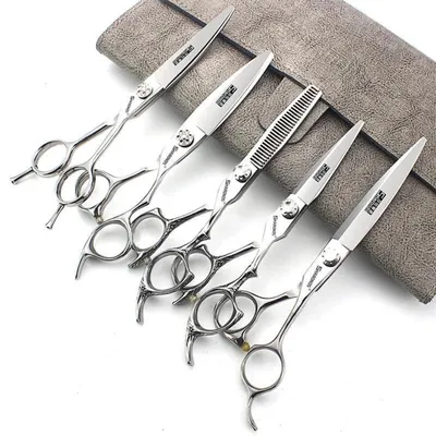 Produktbild von Professionelles Haarschneide-Set 5-teilig 6/7 Zoll Edelstahl