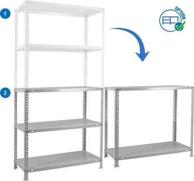 Produktbild von Simon Rack Comfort Plus 5/300 Metallregal 2000x1000x300 Mm One Size