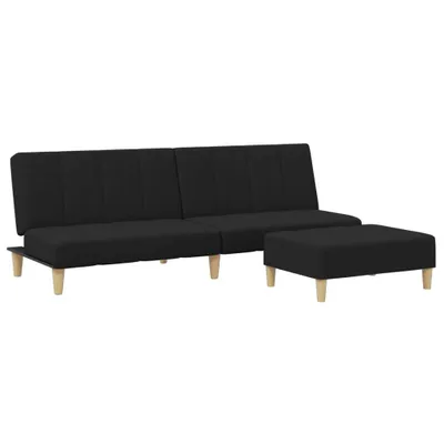 Imagen del producto de Sofá cama de 2 plazas con reposapiés, color , tapizado en tela