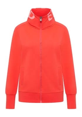 Produktbild von Elbsand Alvis Damen Sweatjacke mit hohem Kragen, Zip-Jacke, Reißverschluss, Regular Fit Rot Gr. S