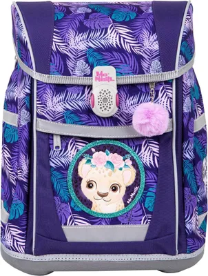 Produktbild von McNeill Schulranzen Tenero Schoolbag Set 5-teilig Dschungel dunkelviolett