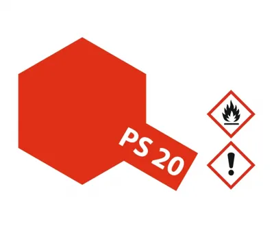 Produktbild von Tamiya Lexan Sprühfarbe PS-20 Neon Rot Polycarbonat 100ml