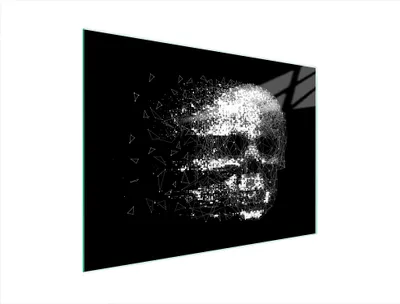 Produktbild von Glasschneidebrett 40x30 Totenkopf