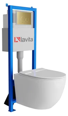 Produktbild von LAVITA WC-Set SINTO LAV 101 LAV 200.4.5 spülrandlos Gold