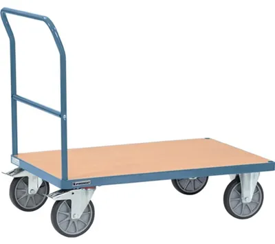 Produktbild von Plattformwagen Ladeflächen L1000xB700mm STA taubenblau Trgf.600kg PROMAT