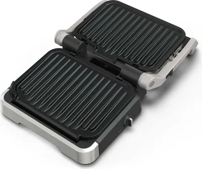 Image de TEFAL OptiGrill 2-en-1 GC772D, acier inoxydable, rectangulaire, boutons, 600 cm², 30 x 20 mm, 1 zone