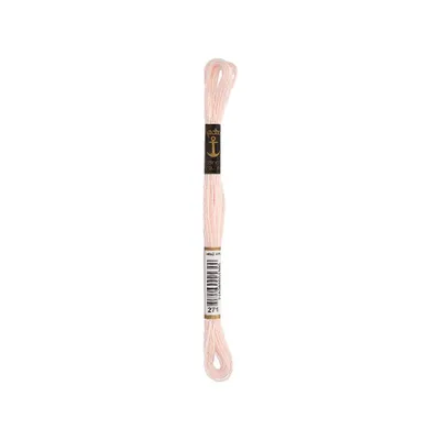 Produktbild von Anchor Sticktwist 4635000-00271 zartrosa Stickgarn, 100 % Baumwolle