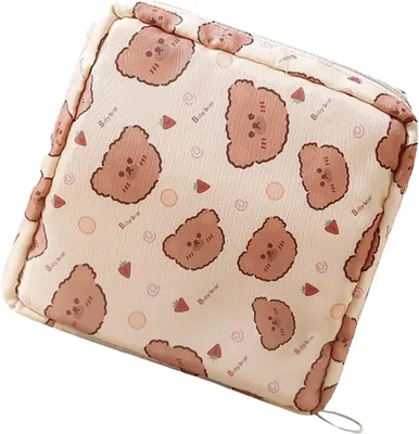 Productafbeelding van Opbergtas Maandverband - Kleine Hygiëne Tas - Discrete Opslag - Herbruikbaar en Stevig - 12 x 4 x 12 cm