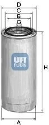 Produktbild von Kraftstofffilter UFI 24.141.00 Anschraubfilter