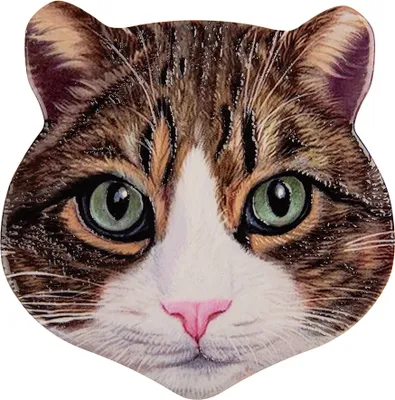 Produktbild von Clayre & Eef Pfannenuntersetzer Katze 20x20 cm Braun Keramik