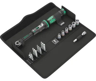 Zdjęcie produktu dla Wera 05130110001, Klucz dynamometryczny, Mechaniczny, 1/4", 2,5 - 25 N·m, Stal, Czarny, Zielony