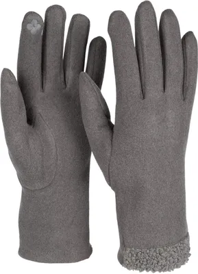 Image de styleBREAKER : Gants tactiles pour femmes avec bordure en Fourrure artificielle et doublure en polaire, gants chauds pour les doigts, idéal pour l'hiver. Référence : 09010034