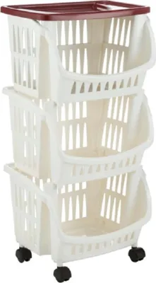 Immagine prodotto di BAMA Scaffale mobile TIDY, bianco/marrone