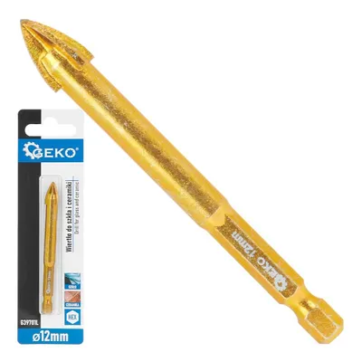 Produktbild von 3 mm TiN Glasbohrer Fliesenbohrer Keramikbohrer Steinbohrer 4-Schneiden