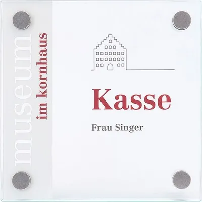 Produktbild von GALERIE Türschild, Format: 150x150 mm + 4 Halter i7320