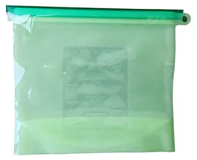 Silikon-Vorratsbeutel 5er-Set, 1000 ml, wiederverwendbar, grün