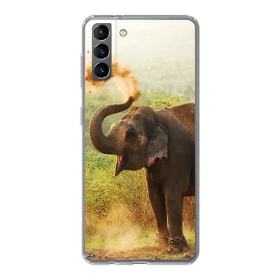 Produktbild von MuchoWow® Handyhülle Schutzhülle Hülle für Samsung Galaxy S21 Plus Elefant - Tiere - Wald - Bäume Silikon Softcase Handy Hülle - Handy-Tasche